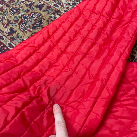 VTG 60s 70s Towncraft Plus Ribbed Thermal Lined Puffer Set Red XL XLT Tall USA - Picture 15 of 16